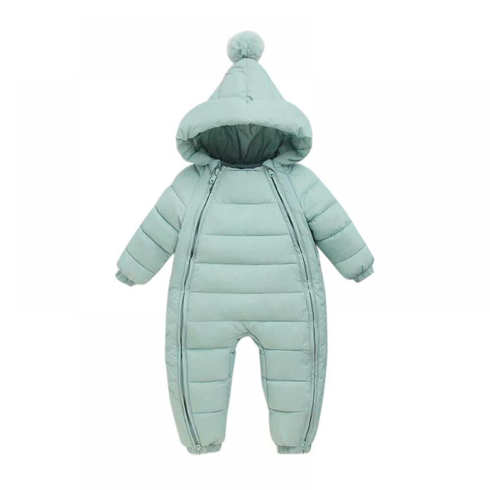 BULLPIANO Baby Girls Boys Winter Warm Snowsuits Newborns Thicken Hooded