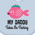 thumbnail image 4 of Inktastic Girls Fishing with Daddy Girls Baby Bib, 4 of 4