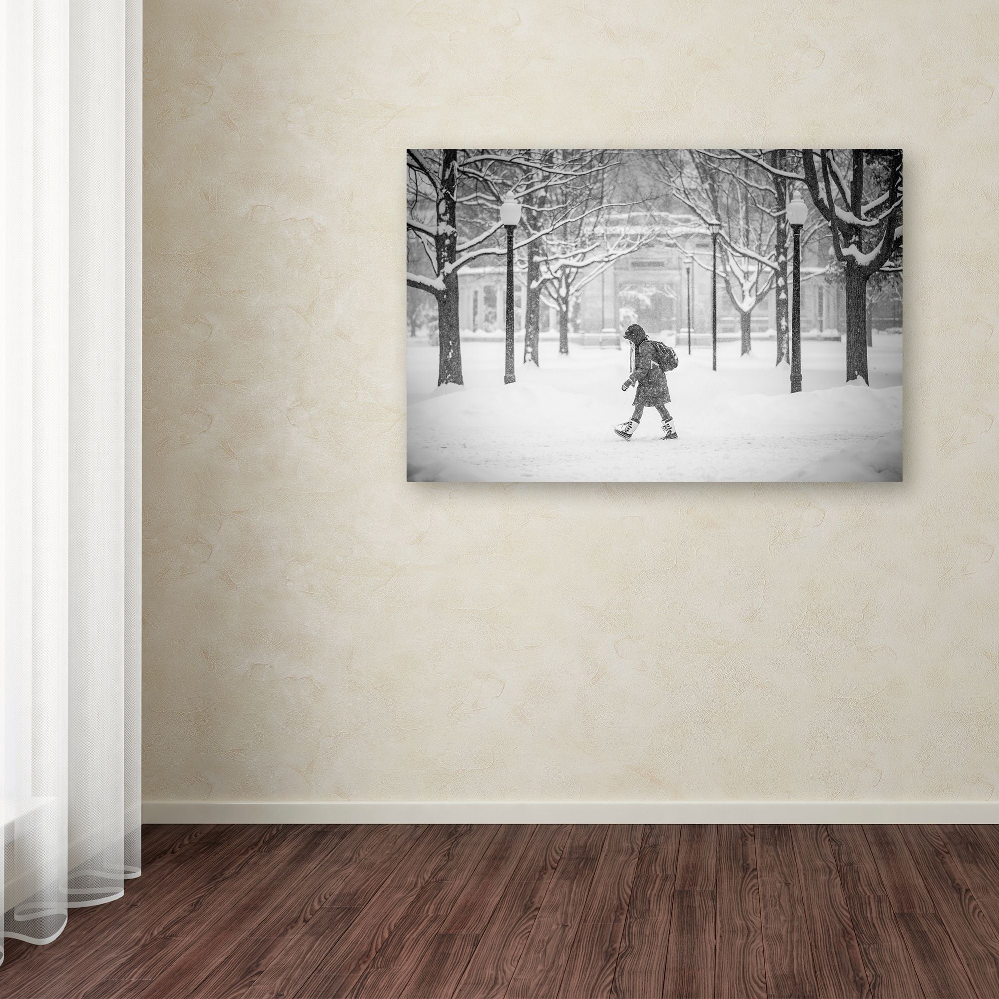 Trademark Fine Art "Winter Campus" Canvas Art by Jason Shaffer