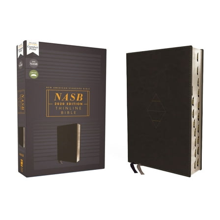 Pre-Owned Nasb, Thinline Bible, Leathersoft, Black, Red Letter Edition, 2020 Text, Thumb Indexed, Comfort Print (Imitation Leather) 0310456657 9780310456650