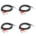 thumbnail image 1 of Cable Audio 1 8 M Y 3 5 Mm A Doble 6 35 para Altavoz Amplificador Mezclador, 1 of 6