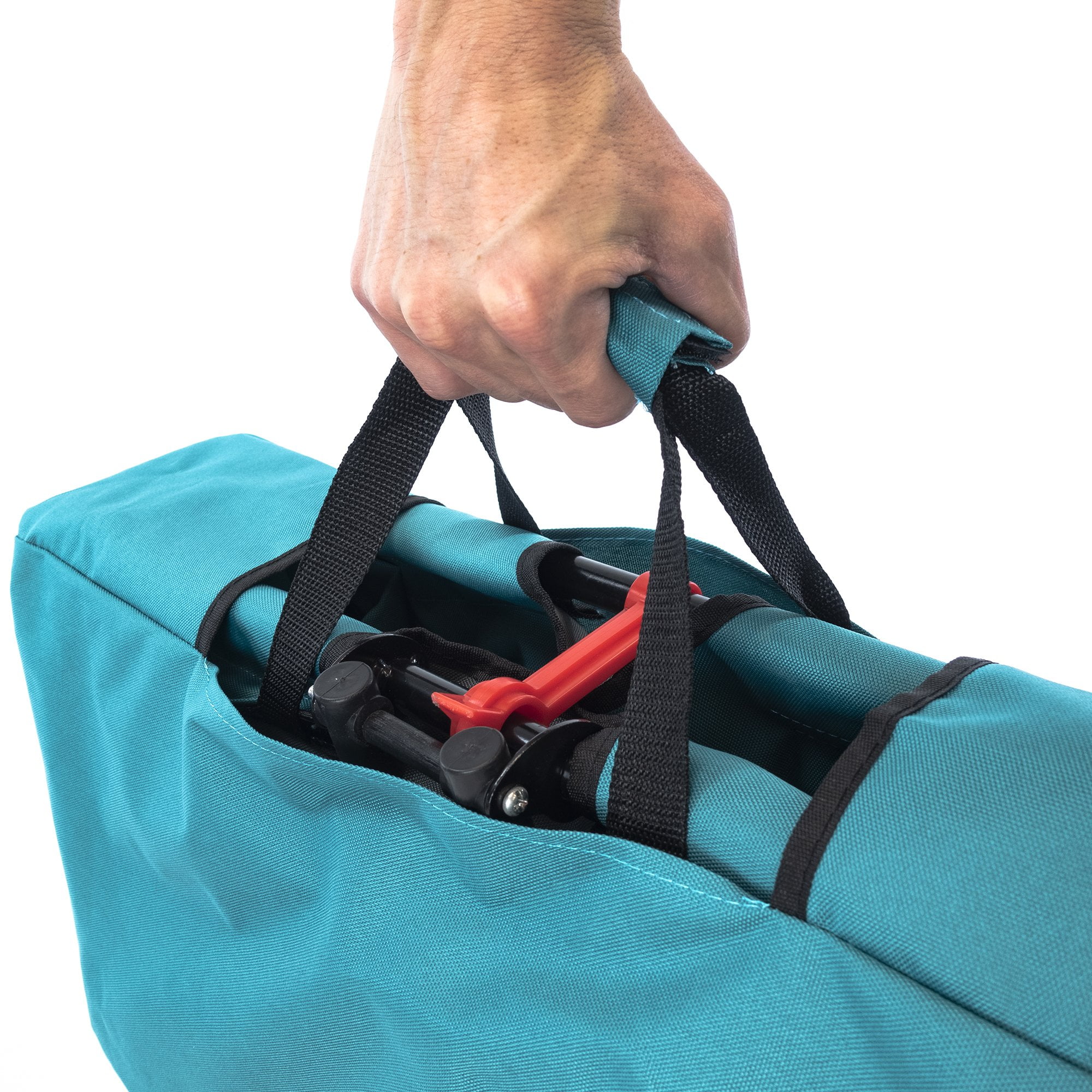 Creative Outdoor Collapsible Folding Wagon Cart for Cargo All Terrain Beach Park Garden Sports Camping Teal Gray with Canopy
