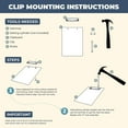 20Pack Mountable Clipboard Clips with Screws 4 inch Metal Clamp with
