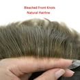 thumbnail image 4 of LYRICAL HAIR Toupee for Men French Lace Front Men's Toupee Human Hair Thin Skin Men Hair Piece 6X8 #7, 4 of 6