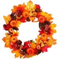 thumbnail image 1 of Halloween Pumpkin Maple Leaf Harvest Garland Ring Home Decor Without Light - -, 1 of 6