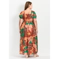 thumbnail image 2 of Avenue Women's Plus Size Sophia Shirred Bodice Maxi Dress, 2 of 2