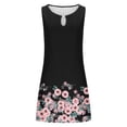 thumbnail image 4 of RKSTN Robe d'Été pour Femmes, Robe Décontractée Ample d'Été Imprimée Florale Sans Manches Robe de Plage Grande Taille, 4 of 5