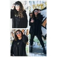 thumbnail image 5 of Women's Cardigan Sweater Cotton Button-Down Long Sleeve Oversized Cardigans,Black,XX-Large, 5 of 5