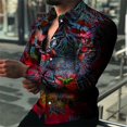 thumbnail image 1 of Camisa de hombre con solapa de manga larga morada para fiesta, reunión, moda, elegante, impresión HD, tela suave y cómoda, nueva oferta 2024, 1 of 6