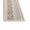 thumbnail image 5 of Unique Loom Outdoor Striped Collection Area Rug - Maia (5' 3" x 7' 10" Rectangle Red/Ivory), 5 of 6