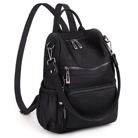 Mochila UTO para mujer, moderna, de tela de nailon, color negro