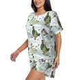 thumbnail image 2 of Lsque Mallard Ducks Wild Birds Women's Short-Sleeved Pajama Set - 2 Piece Soft and Lightweight Sleepwear Set-Large, 2 of 9