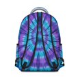 thumbnail image 3 of Blue and Purple Tie Dye Pattern Backpack for School, Cute School Bag with Adjustable Shoulder Straps and Padded Back, 15.3"x11"x7.1", 3 of 5