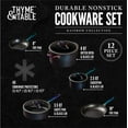 Thyme & Table Nonstick 12Piece Cookware Set, Rainbow