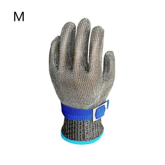 Gant de Sécurité Résistant aux Coupures et aux Poignets, Fil d'Acier, Maille Métallique, Gants de Boucher