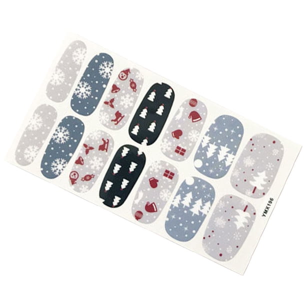 Guardurnaity Pegatinas para decoración de uñas, calcomanía para uñas con correa, pegamento, puntas de tira de esmalte, decoración artística Juegos de manicura YMX196