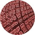 thumbnail image 1 of Ahgly Company Machine Washable Indoor Round Transitional Dark Red Area Rugs, 3' Round, 1 of 7