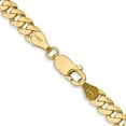thumbnail image 3 of Auriga 14k Yellow Gold 4.75mm Curb Chain Necklace 30inch for Women, 3 of 5