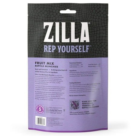 Zilla Reptile Munchies Fruit Mix Black 2.5 Ounces