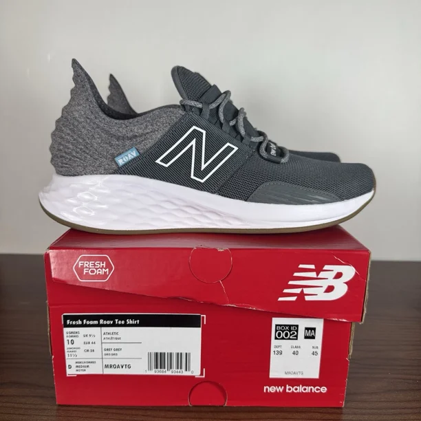 New Balance Fresh Foam Roav Tee Shirt Grey Running Shoes Mens 10