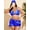 Multicolor 2, variant on 4pcs Plus Size Women Tie-Dye Print Bikini Set With Ruched Mesh Mini Skirt, Headwrap, Beach Swimsuit Set