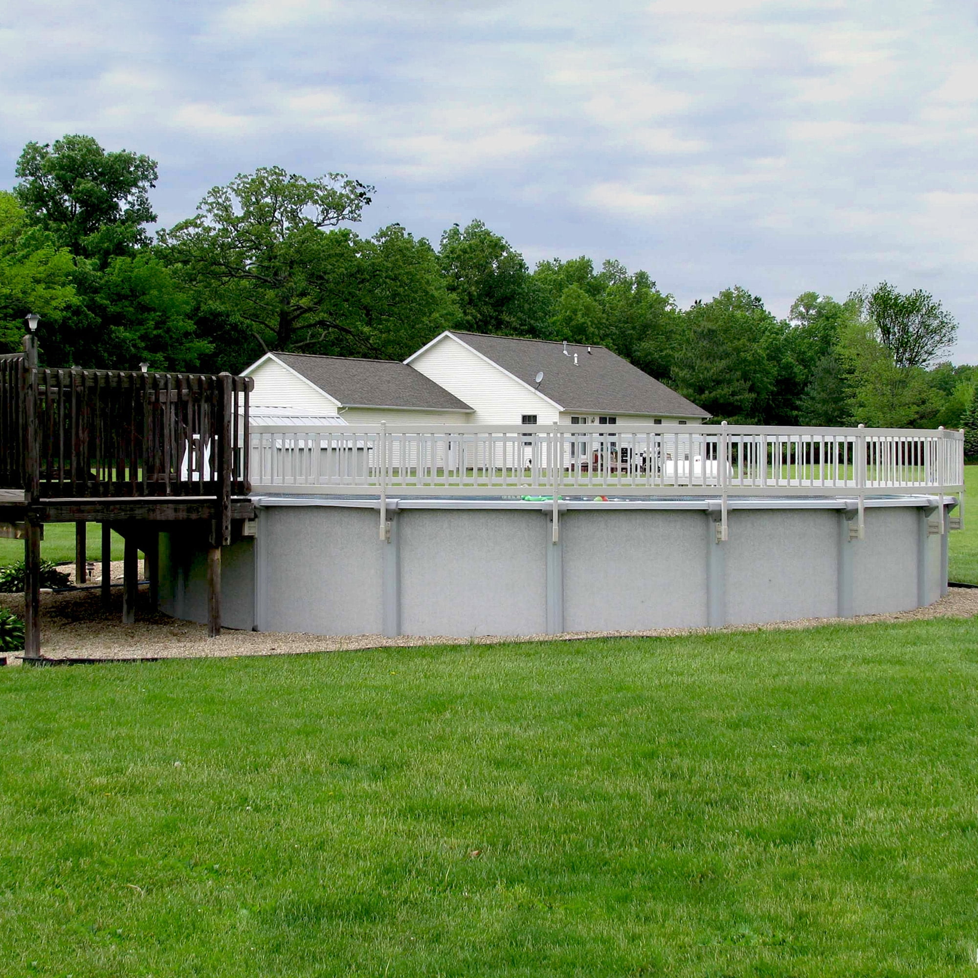 Vinyl Works Above Ground Pool Fence Kit - Taupe