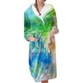 thumbnail image 1 of Jindong Robes en Peluche pour Femmes Robe en Polaire Longue Chaude Peignoir de Bain Veste de Détente Imprimée Robe de Confort Robes pour Femmes, 1 of 5