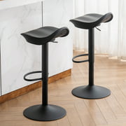 Bar Stools Set of 2 Adjustable Swivel Bar Chairs Counter Stools