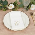 thumbnail image 3 of Balsa Circle 100 White with Gold Foil Letter C Dinner Paper Napkins Party Wedding Reception Decorations Event Catering Disposable Supplies, 3 of 9