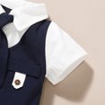 thumbnail image 6 of Xudanell Toddler Boys Casual Outfit Sets Romper Tie First Bodysuit Baby Birthday Bow Outfits Boy Set Clothing Daily Wear, 6 of 8