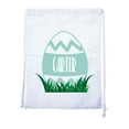 thumbnail image 2 of Personalized Easter Basket Bags, Cotton Drawstring Backpacks Custom Easter Bags - Zig Zag Egg, 2 of 2