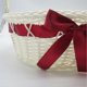 thumbnail image 3 of Wedding Flower Basket Rattan Flower Girl Basket with Handle Wedding Bridesmaid Handheld Flower Basket Rattan, red, 2PCS, 3 of 4