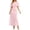 Pink, variant on EliteGoogv Womens Cape Dresses Sheer Overlay Midi Dresses For Women Waist Cinching Elegant Party Evening Prom Dresses Pink S