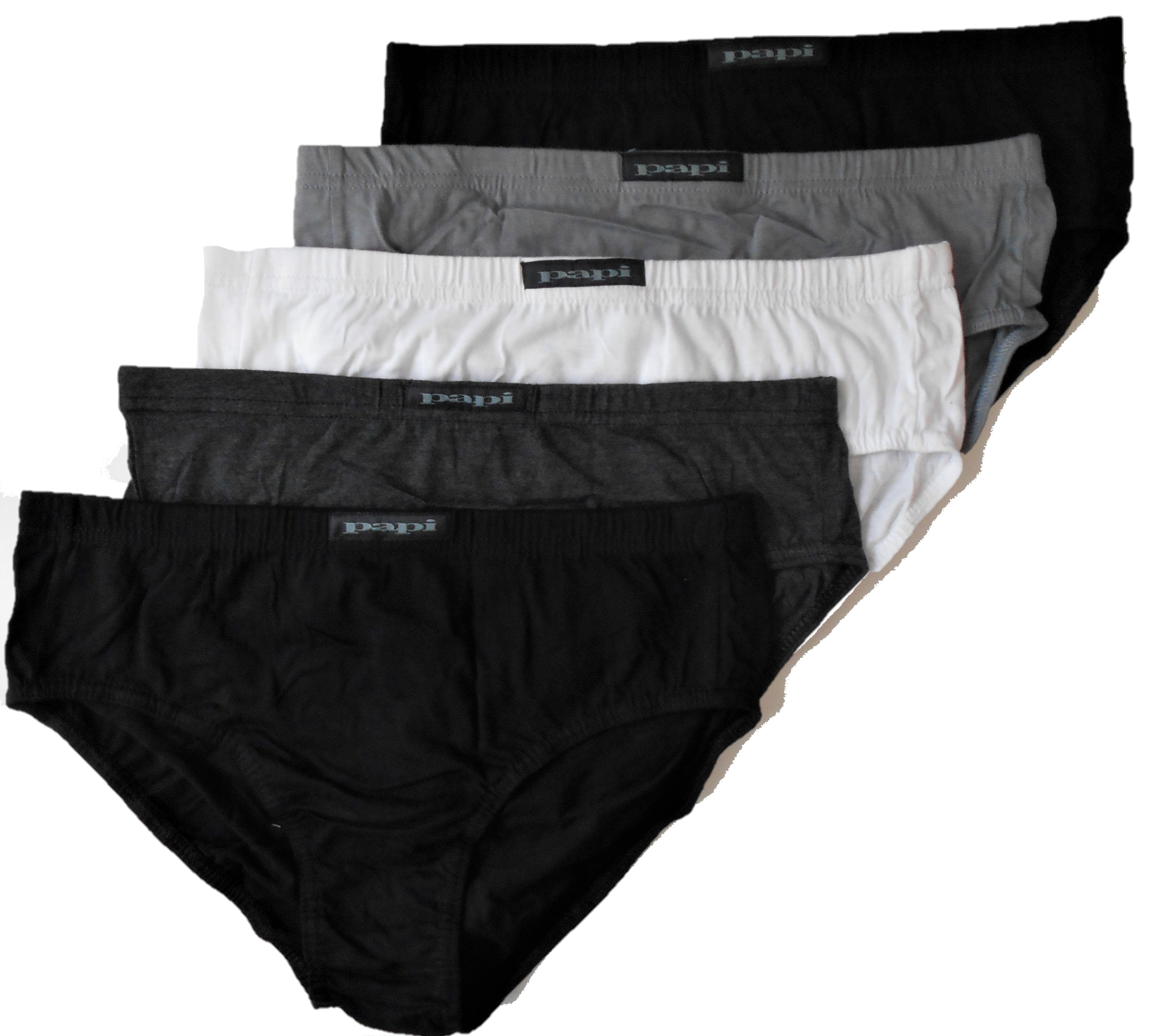 papi PAPI MEN UNDERWEAR PACK X5 SOLID 971 WHITE MEDIUM LOW RISE