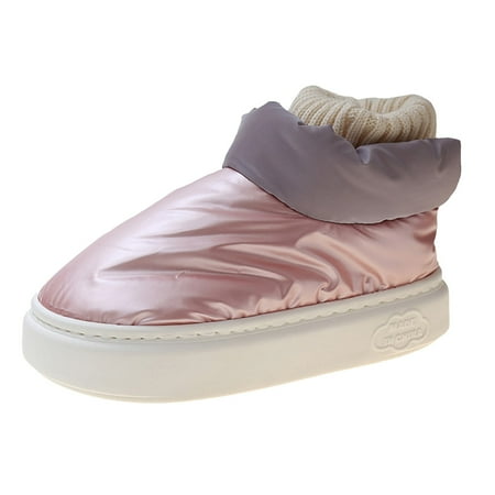 

Fsqjgq Womens Casual Flat Shoes Winter Casual Shoes Women Thickened Warmth Keeping Cotton Shoes with Plush Thick Soles and Tops All Casual Shoes for Men Red 38