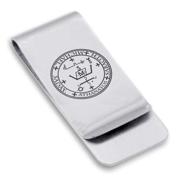 Stainless Steel Seal of Archangel Michael Classic Slim Money Clip Credit Card Holder