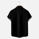 thumbnail image 4 of Camisas Hombre Vestir Camisa de manga corta con cuello vuelto y estampado informal de verano para hombre (Black, M), 4 of 5