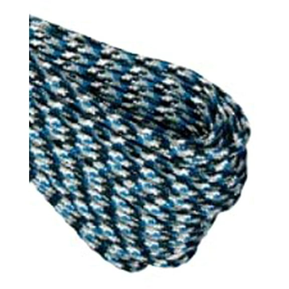 Atwood Paracord - 100' x 3/32" Tactical Cord 4 Nylon Strand Core 275 Test Weight 275lbs (Blue Camo)