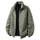 thumbnail image 2 of Ceisia Men Solid Color Hooded Zipper Lamb Gift Fleece Warm Long Sleeve Casual Cardigan Jackets, 2 of 9
