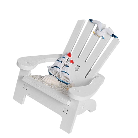 WORGEOUS Miniature Beach Chair Model Nautical Themed Mini Chair Beach Chair Statue Micro-landscape Decor
