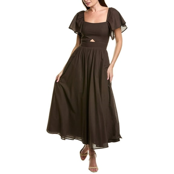 BGL womens  Midi Dress, 12, Brown