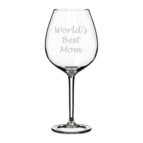 Wine Glass Goblet Mother World's Best Mom (20 oz Jumbo)