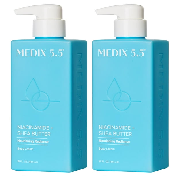 Hidratante Medix sin fragancia, niacinamida, 450 ml, paquete de 2