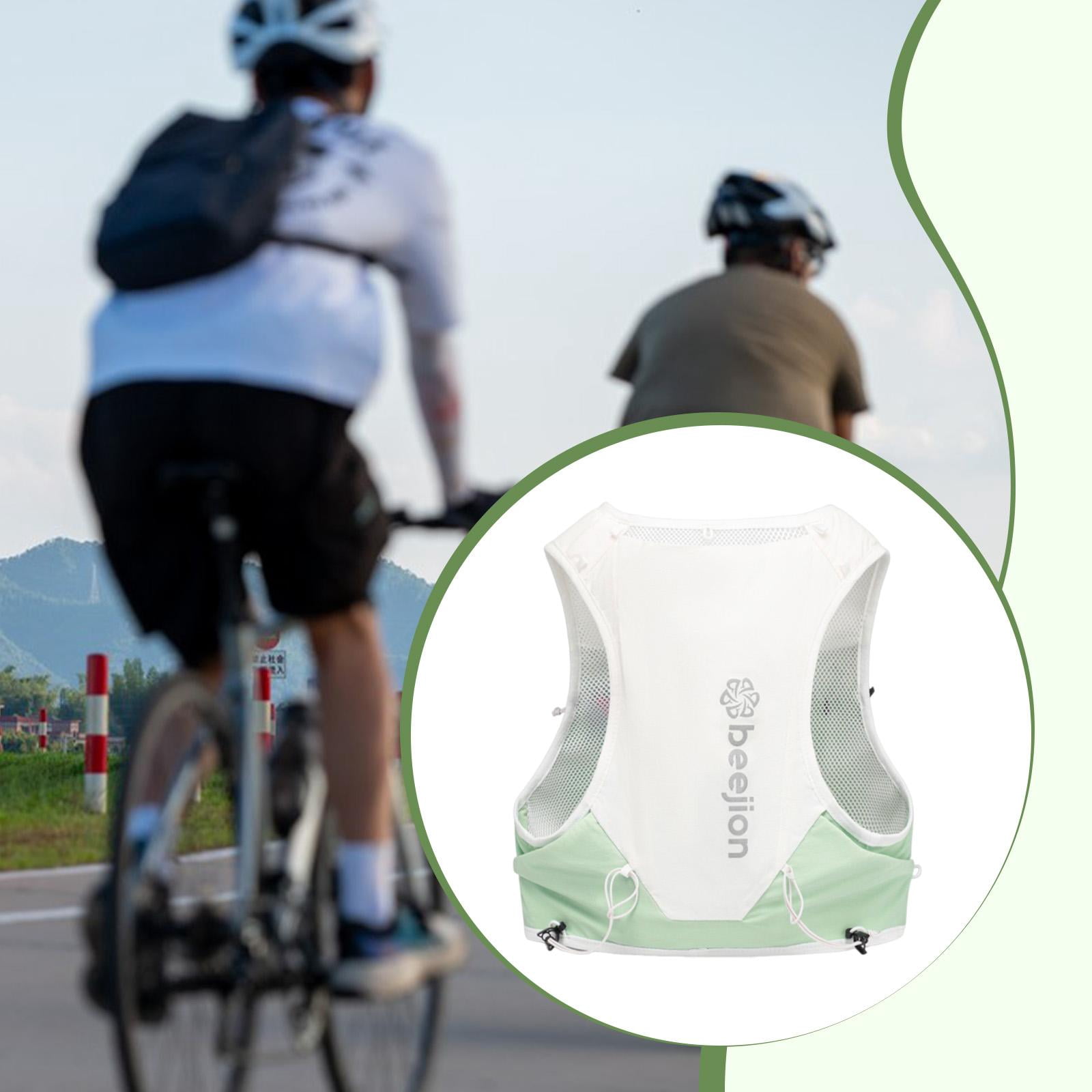 Nishiyuenyi Hydration Vest Multi Pockets Running Vest for Camping Trail Running Climbing L Green