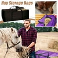 thumbnail image 3 of Hay Storage Bag Weed Dead Grass Thatch Large Handbag Feeding Bags Storage Horse Livestock, 3 of 8