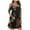 Black, variant on Lolmot Beach Dresses for Women Fashion Summer Casual O-Neck Print Short Sleeve Pocket Mini Dress Off The Shoulder Loose Tank Dress Adjustable Shoulder Straps Swing Sundress