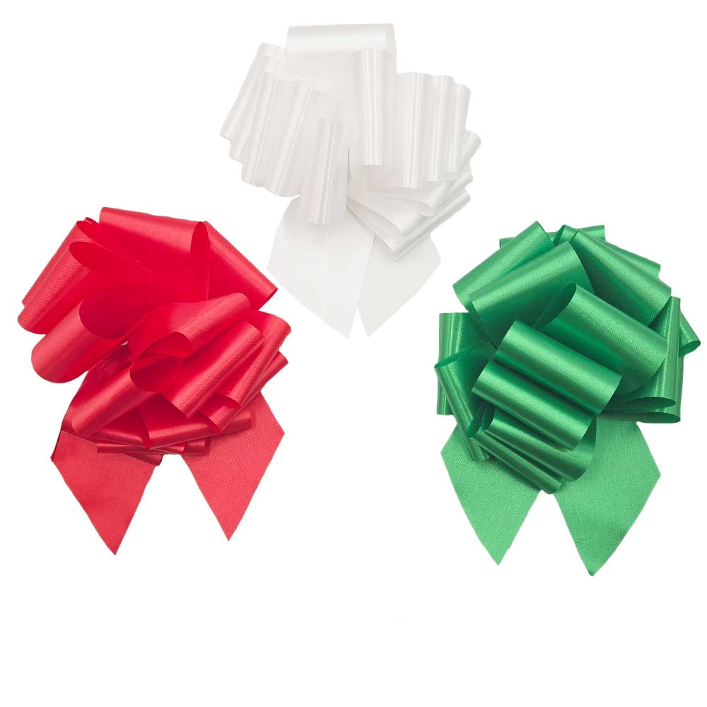 Gwen Studios 6 Inch Pull Bow Value Pack, 12 Count, Red