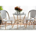 thumbnail image 7 of Baxton Studio Tavor Classic French Black and White Weaving and Natural Brown Rattan Dining Table, 7 of 7