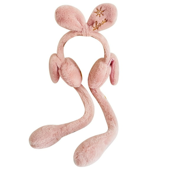 Otqutp Ladies New Year Earmuffs Winter Warm Embroidery Earmuff Cover Plush Home House Earmuff for Kids Cute Earmuff Plush for Girl Ear Cover for Cold Weather(A,One Size)
