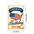 thumbnail image 4 of Amhnf America 250th Birthday 1776 2026 Usa Map Flag Linen Garden Flag For Home Outdoor Garden Yard Decor 12x18 inch, 4 of 5